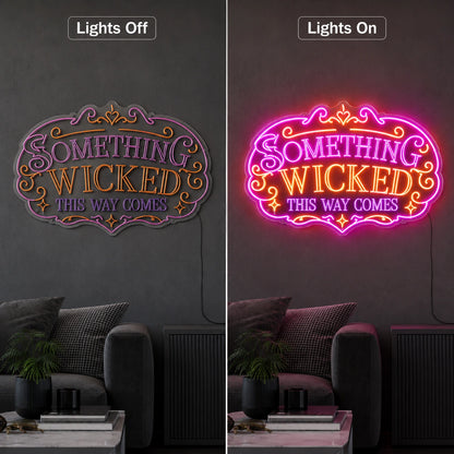 A Hanging From LED Neon Sign - 06 Day Night Comparison