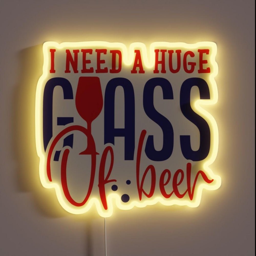 A Huge Glass Of Beer Rgb Led Neon Sign - Shineneon
