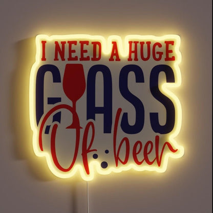 A Huge Glass Of Beer Rgb Led Neon Sign - Shineneon