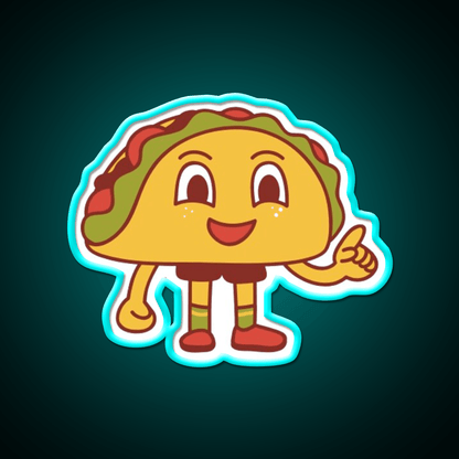 A Human Taco Led Neon Sign Mexican Food Sign Rgb Color - Shineneon