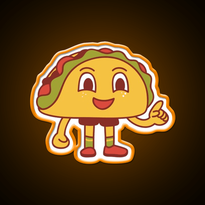 A Human Taco Led Neon Sign Mexican Food Sign Rgb Color - Shineneon