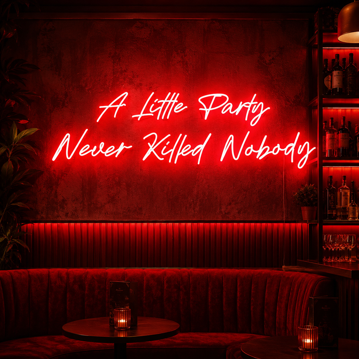 A Little Party Never Ripped Nobody LED Neon Sign - 01 Original Product Image