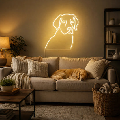 A Living Room With A LED Neon Sign - 02 High-Converting Product Image