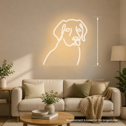 A Living Room With A LED Neon Sign - 04 Size Image