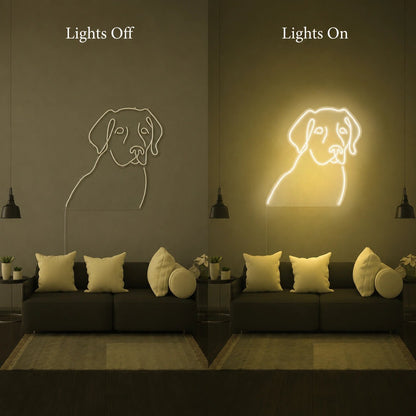 A Living Room With A LED Neon Sign - Shineneon