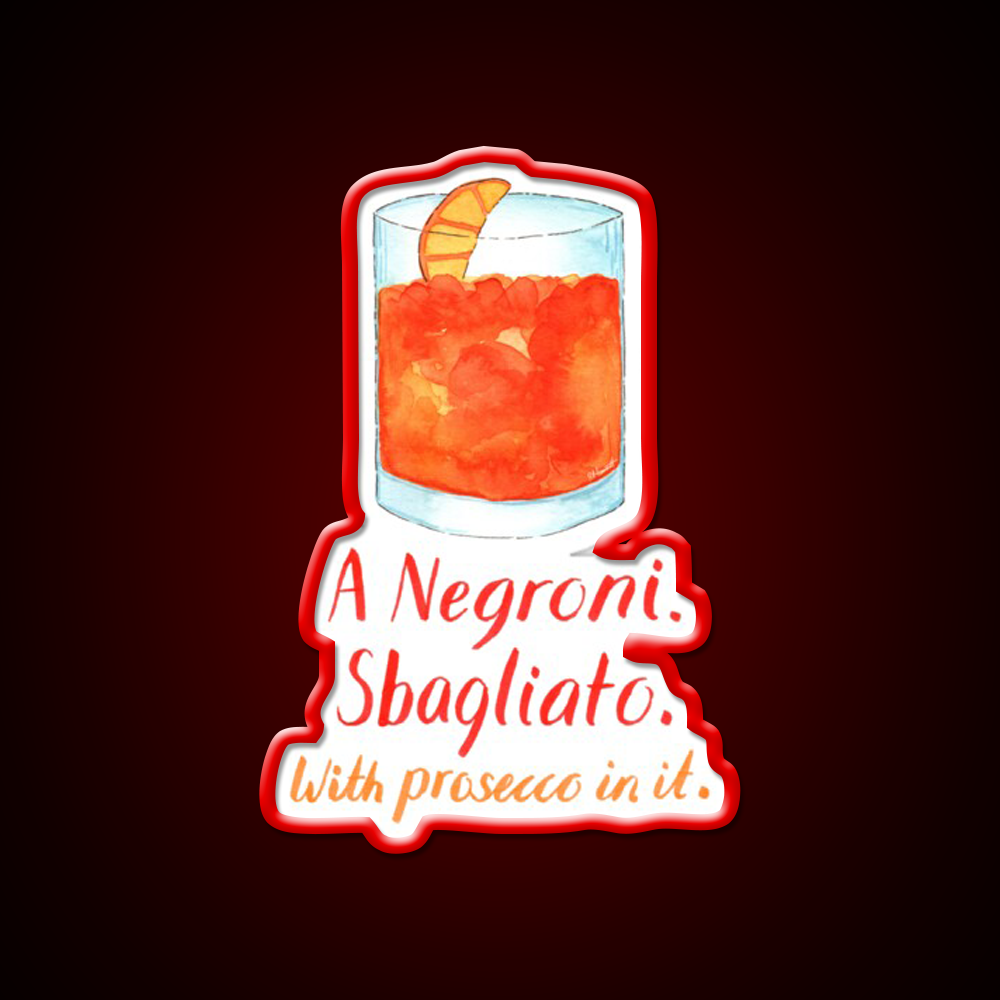 A Negroni Sbagliato Prosecco In It Bar Decor Led Neon Sign Rgb Color - LED neon sign view 9