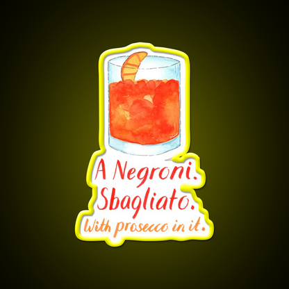 A Negroni Sbagliato Prosecco In It Bar Decor Led Neon Sign Rgb Color - LED neon sign view 6