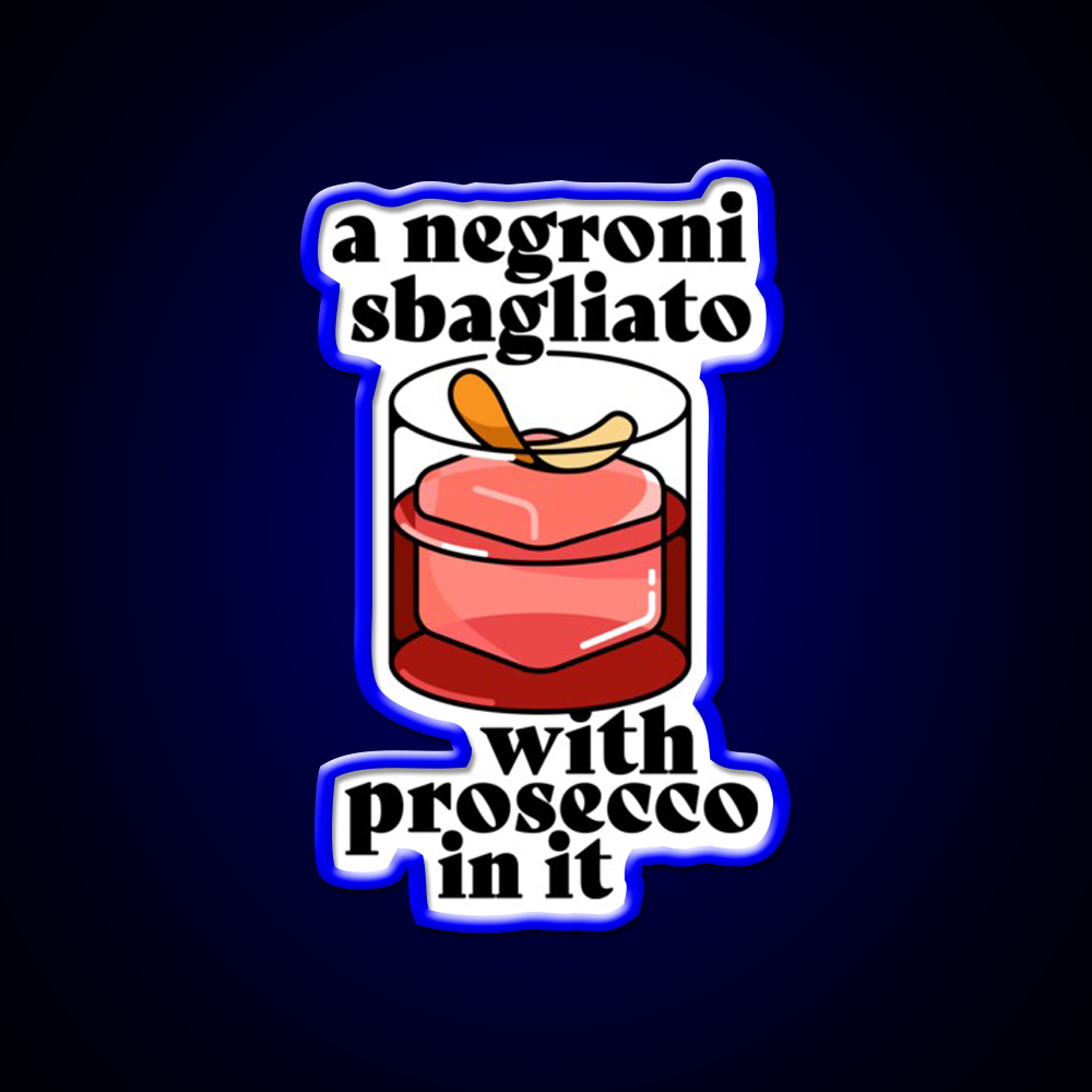 A Negroni Sbagliato Prosecco In It Cocktail Bar Decor Led Neon Sign Rgb Color - LED neon sign view 5