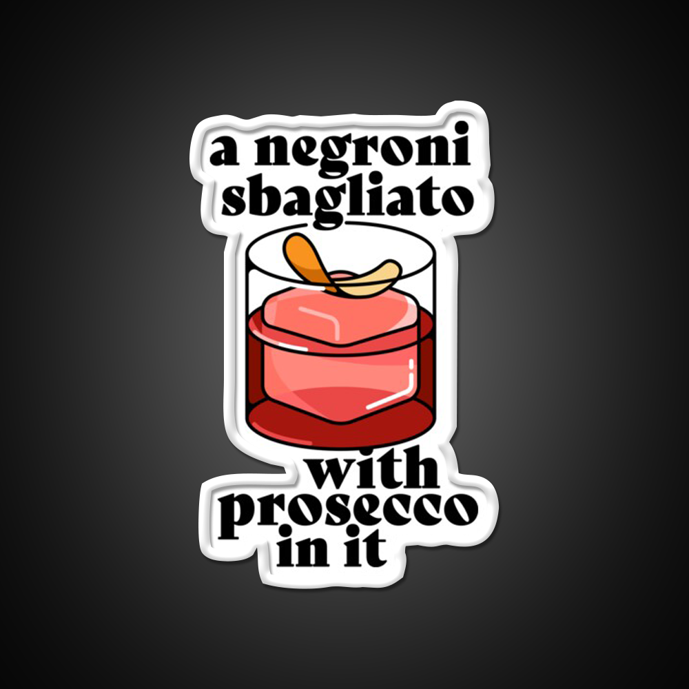 A Negroni Sbagliato Prosecco In It Cocktail Bar Decor Led Neon Sign Rgb Color - LED neon sign view 11