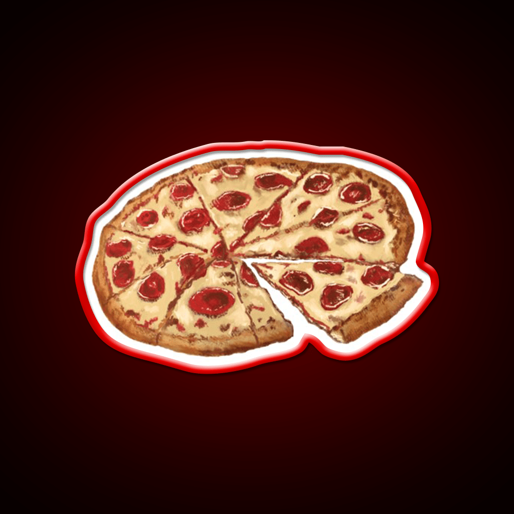 A Pepperoni Cheese Pizza Fast Food Led Neon Sign For Burger Place Rgb Color - Shineneon