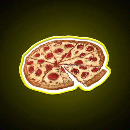 A Pepperoni Cheese Pizza Fast Food Led Neon Sign For Burger Place Rgb Color