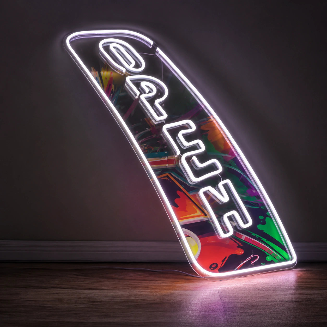 A Person Is Holding Up LED Neon Sign - 01 Original Product Image