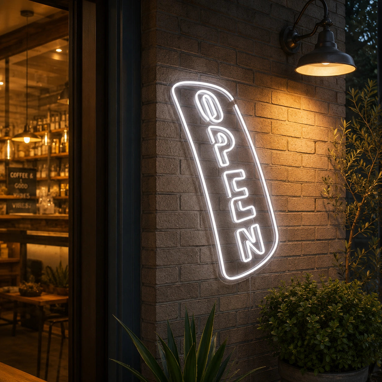 A Person Is Holding Up LED Neon Sign - 02 High-Converting Product Image