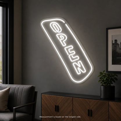 A Person Is Holding Up LED Neon Sign - 04 Size Image