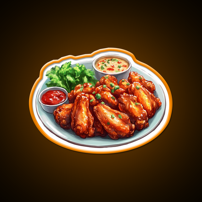 A Plate Of Chicken Wings Fast Food Led Neon Sign For Burger Place Rgb Color