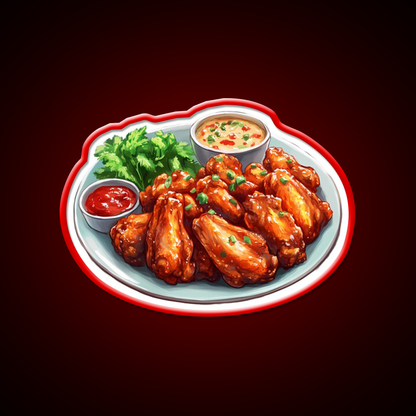 A Plate Of Chicken Wings Fast Food Led Neon Sign For Burger Place Rgb Color