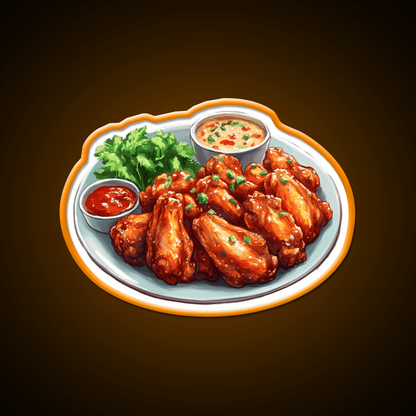 A Plate Of Chicken Wings Fast Food Led Neon Sign For Burger Place Rgb Color - Shineneon