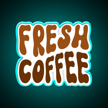 A Sip Of Fresh Coffee Cafe Led Neon Sign Espresso Bar Art Rgb Color