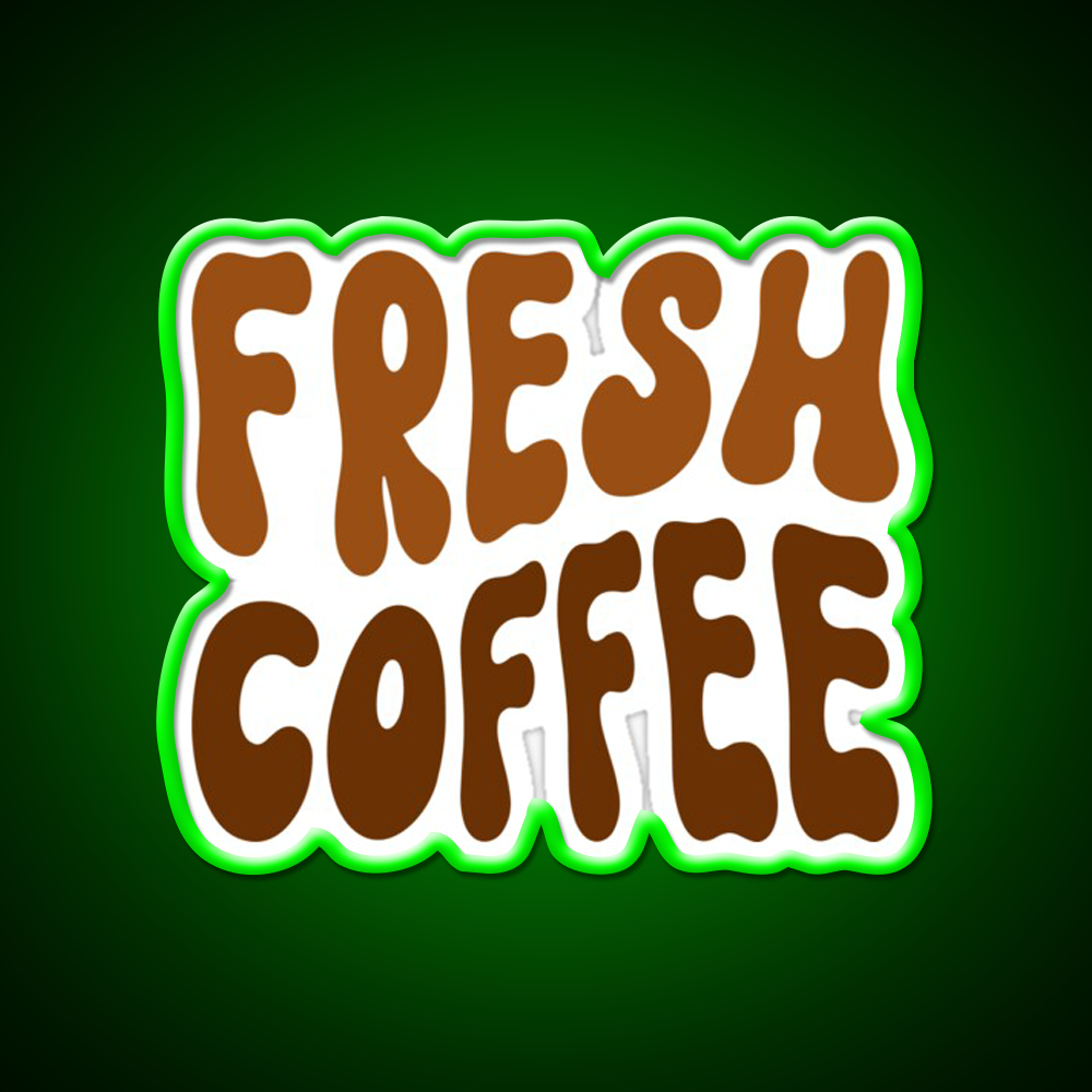 A Sip Of Fresh Coffee Cafe Led Neon Sign Espresso Bar Art Rgb Color