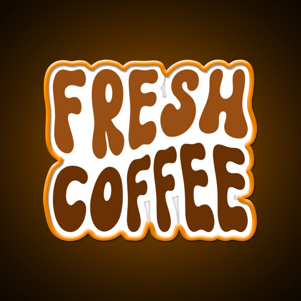 A Sip Of Fresh Coffee Cafe Led Neon Sign Espresso Bar Art Rgb Color