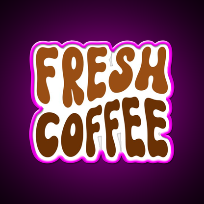 A Sip Of Fresh Coffee Cafe Led Neon Sign Espresso Bar Art Rgb Color