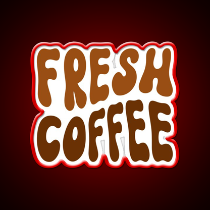 A Sip Of Fresh Coffee Cafe Led Neon Sign Espresso Bar Art Rgb Color