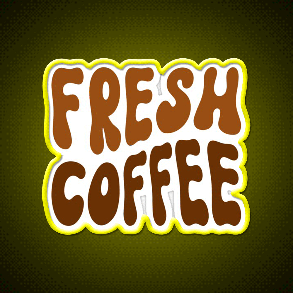 A Sip Of Fresh Coffee Cafe Led Neon Sign Espresso Bar Art Rgb Color