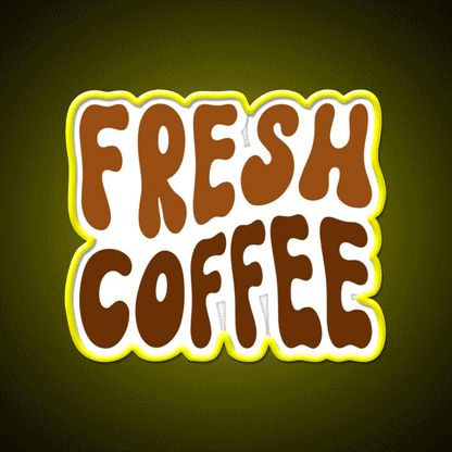 A Sip Of Fresh Coffee Cafe Led Neon Sign Espresso Bar Art Rgb Color