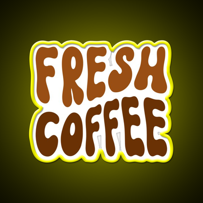 A Sip Of Fresh Coffee Cafe Led Neon Sign Espresso Bar Art Rgb Color