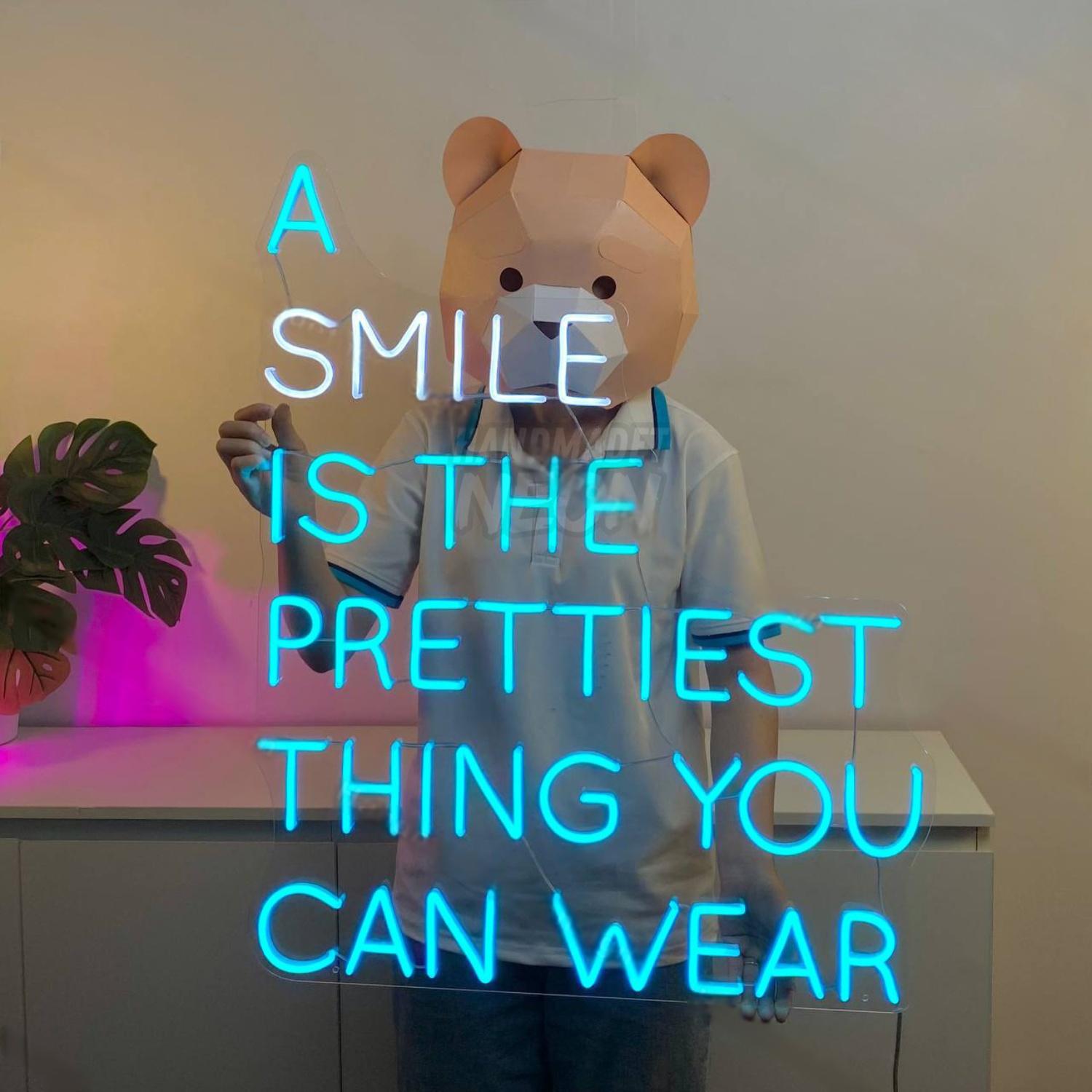 A Smile Is The Prettiest Thing You Can Wear Led Neon Sign Vintage Led Neon Sign | Shineneon