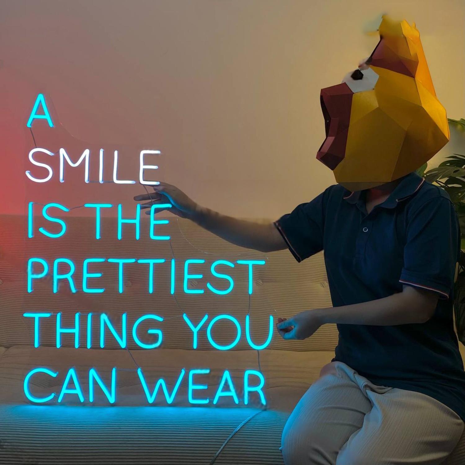 A Smile Is The Prettiest Thing You Can Wear Led Neon Sign Vintage Led Neon Sign | Shineneon
