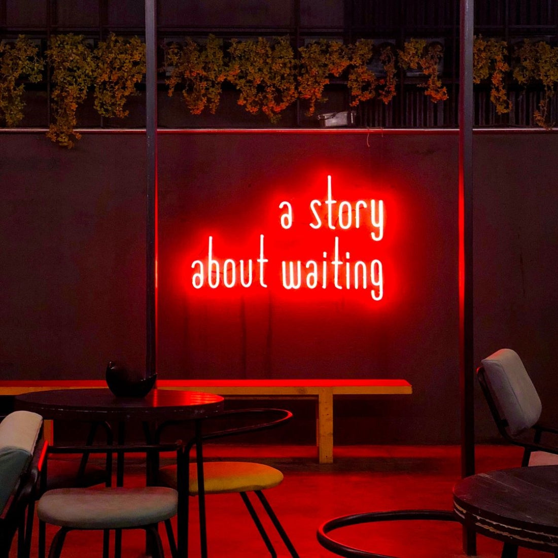 A Story About Waiting Led Sign Business Neon Sign