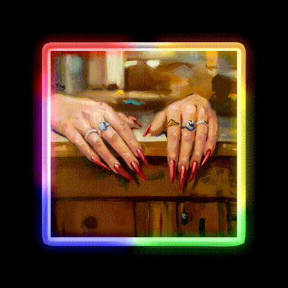 A Study Of A Womans Hands Nail Salon Led Neon Sign Rgb Color