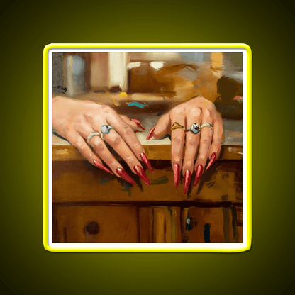 A Study Of A Womans Hands Nail Salon Led Neon Sign Rgb Color - Shineneon