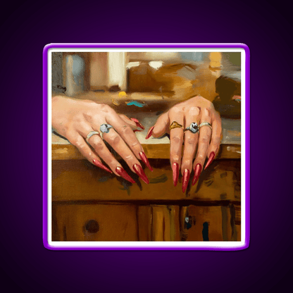 A Study Of A Womans Hands Nail Salon Led Neon Sign Rgb Color - Shineneon