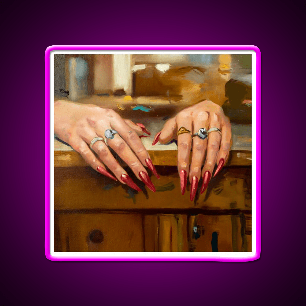 A Study Of A Womans Hands Nail Salon Led Neon Sign Rgb Color - Shineneon