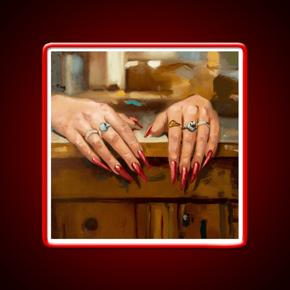 A Study Of A Womans Hands Nail Salon Led Neon Sign Rgb Color - Shineneon