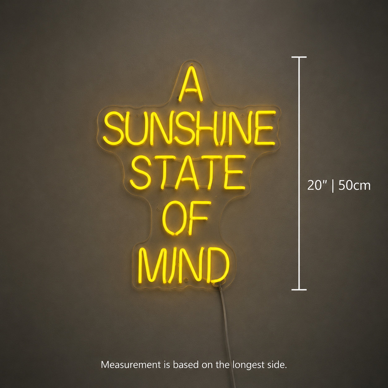 A Sunshine State Of Mind LED Neon Sign - 04 Size Image