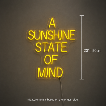 A Sunshine State Of Mind LED Neon Sign - 04 Size Image