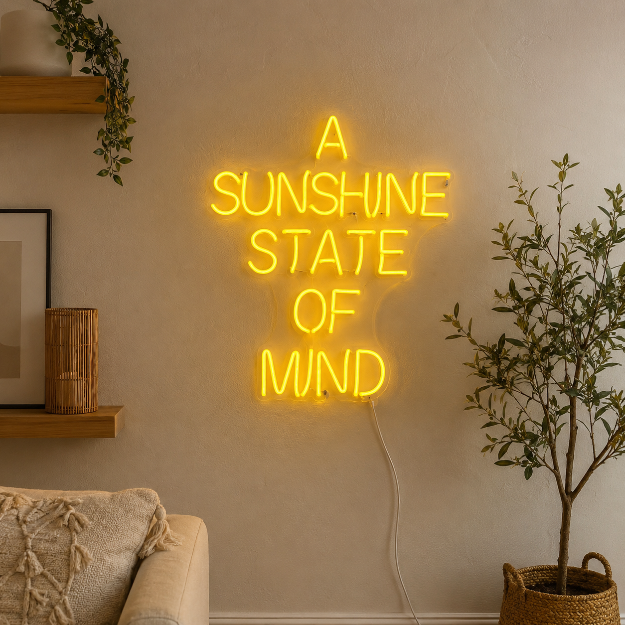 A Sunshine State Of Mind LED Neon Sign Wall Neon Sign - 02 High-Converting Product Image