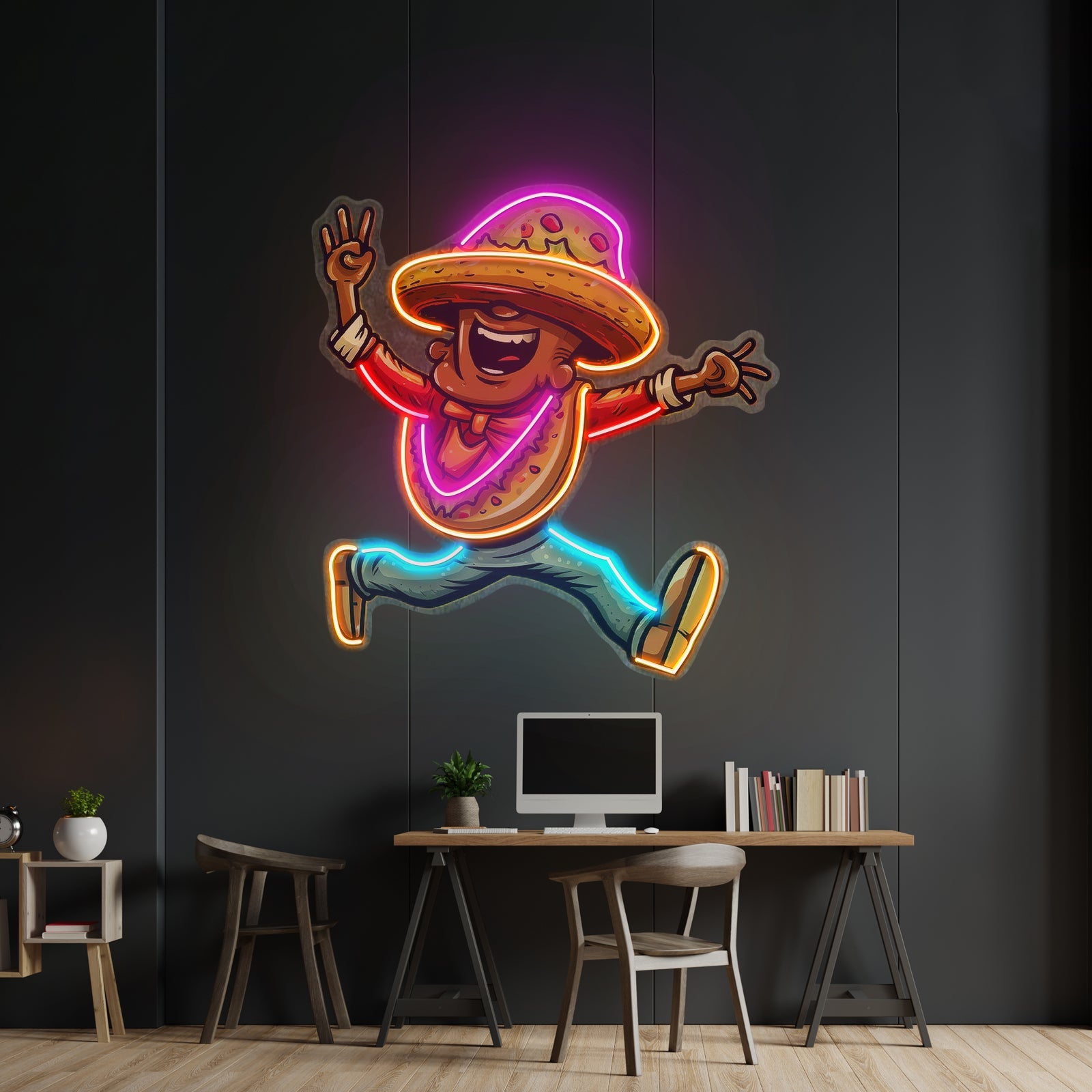 A Taco Dancing Disco Music Led Neon Sign Light Custom Led Signs - Shineneon