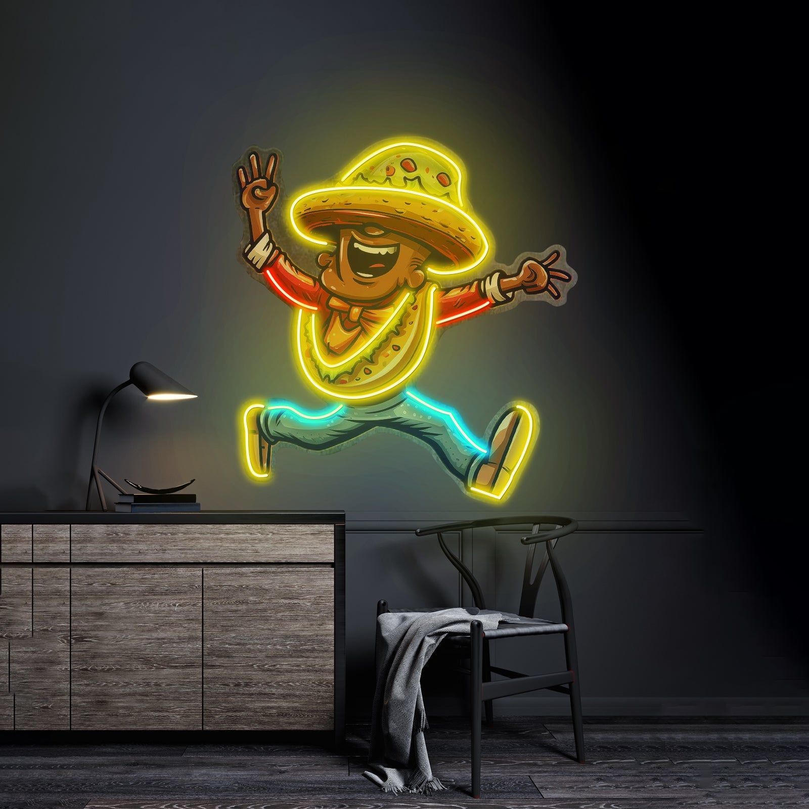 A Taco Dancing Disco Music Led Neon Sign Light Custom Led Signs - Shineneon