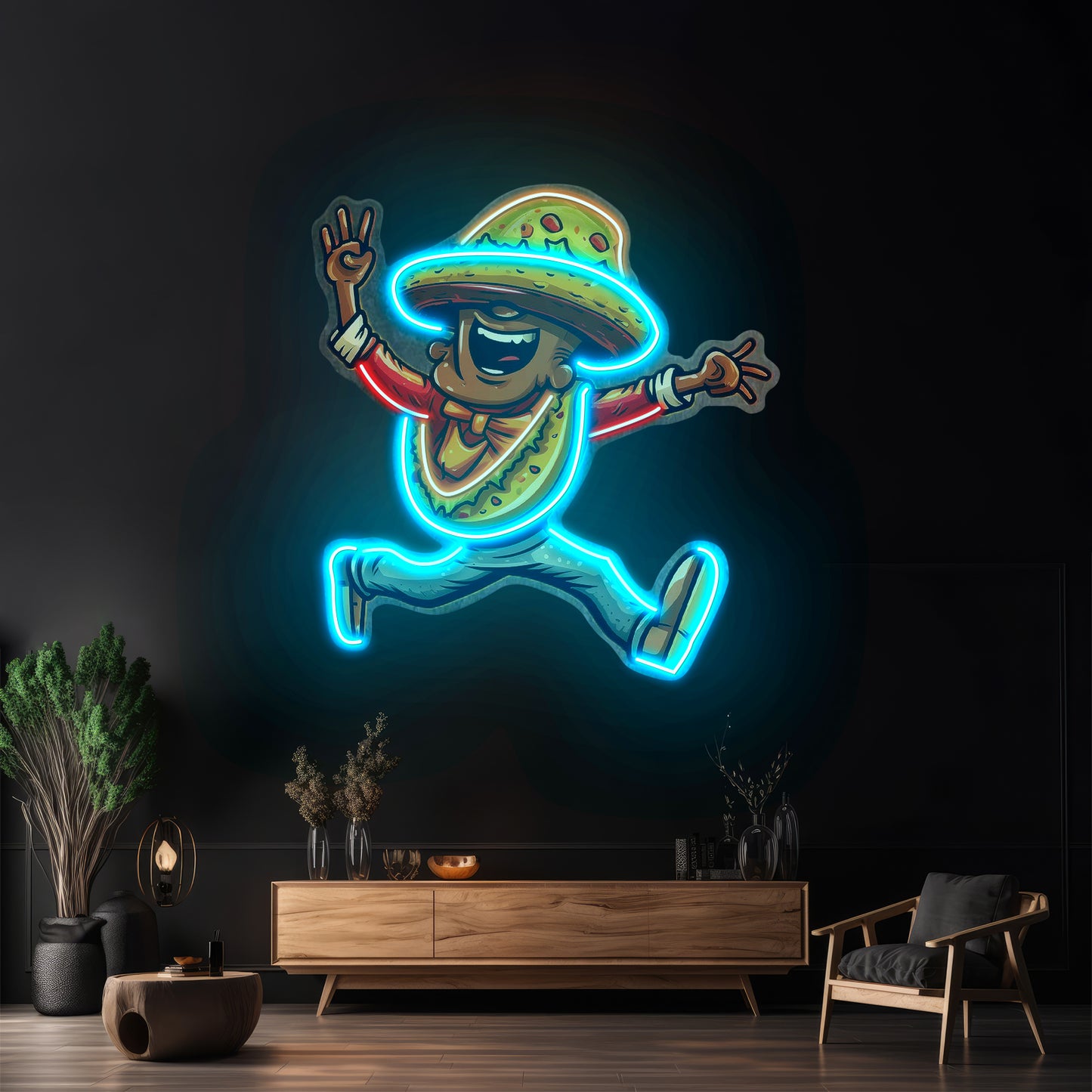 A Taco Dancing Disco Music Led Neon Sign Light Custom Led Signs