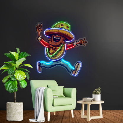 A Taco Dancing Disco Music Led Neon Sign Light Custom Led Signs