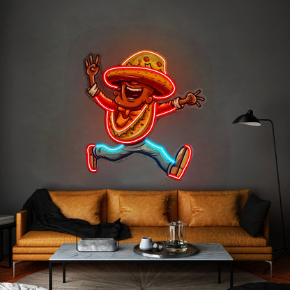 A Taco Dancing Disco Music Led Neon Sign Light Custom Led Signs