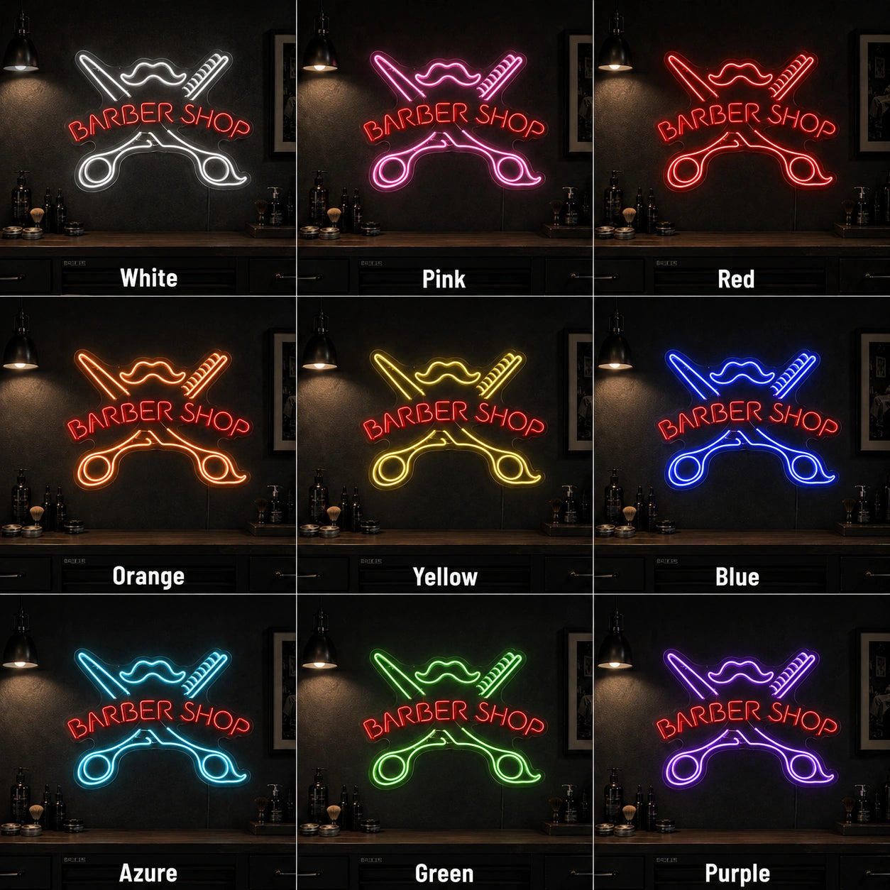 A That Reads Wall Art LED Neon Sign - 05 Color Grid