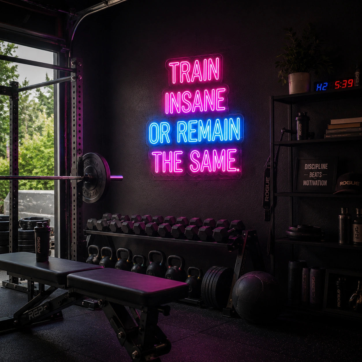A That Reads Wall Art LED Neon Sign Gym Neon Sign - 03 Real Lifestyle Scene
