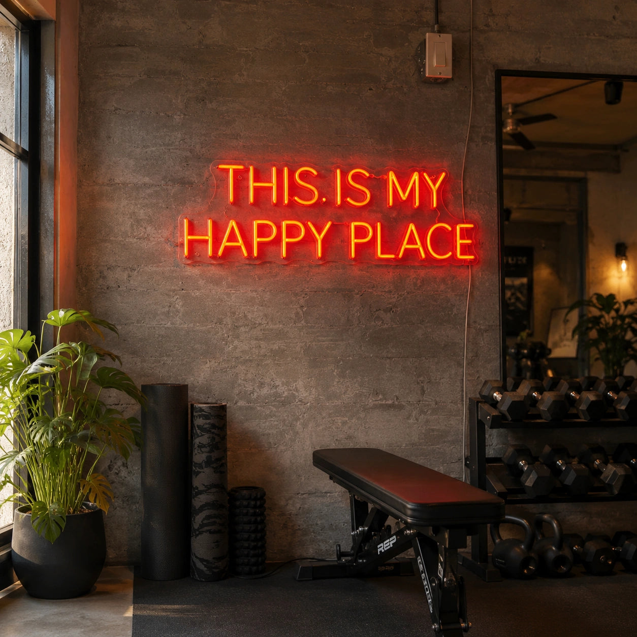 A That Says LED Neon Sign Gym Neon Sign - 02 High-Converting Product Image