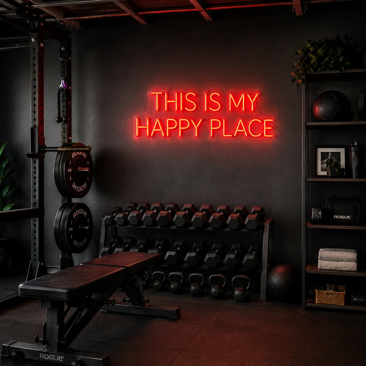 A That Says LED Neon Sign Gym Neon Sign - 03 Real Lifestyle Scene