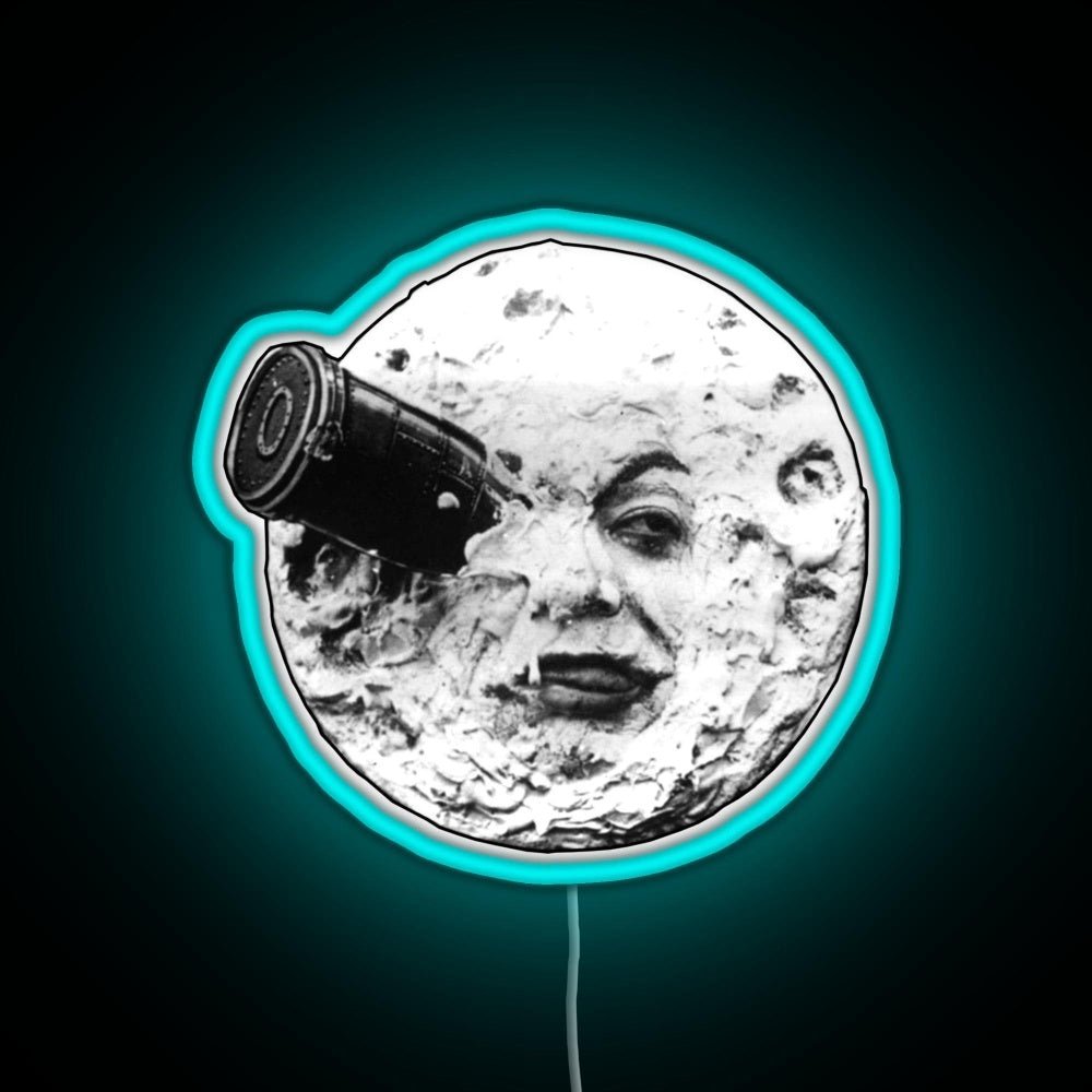 A Trip to the Moon Le Voyage Dans La Lune face only RGB neon sign - Shineneon